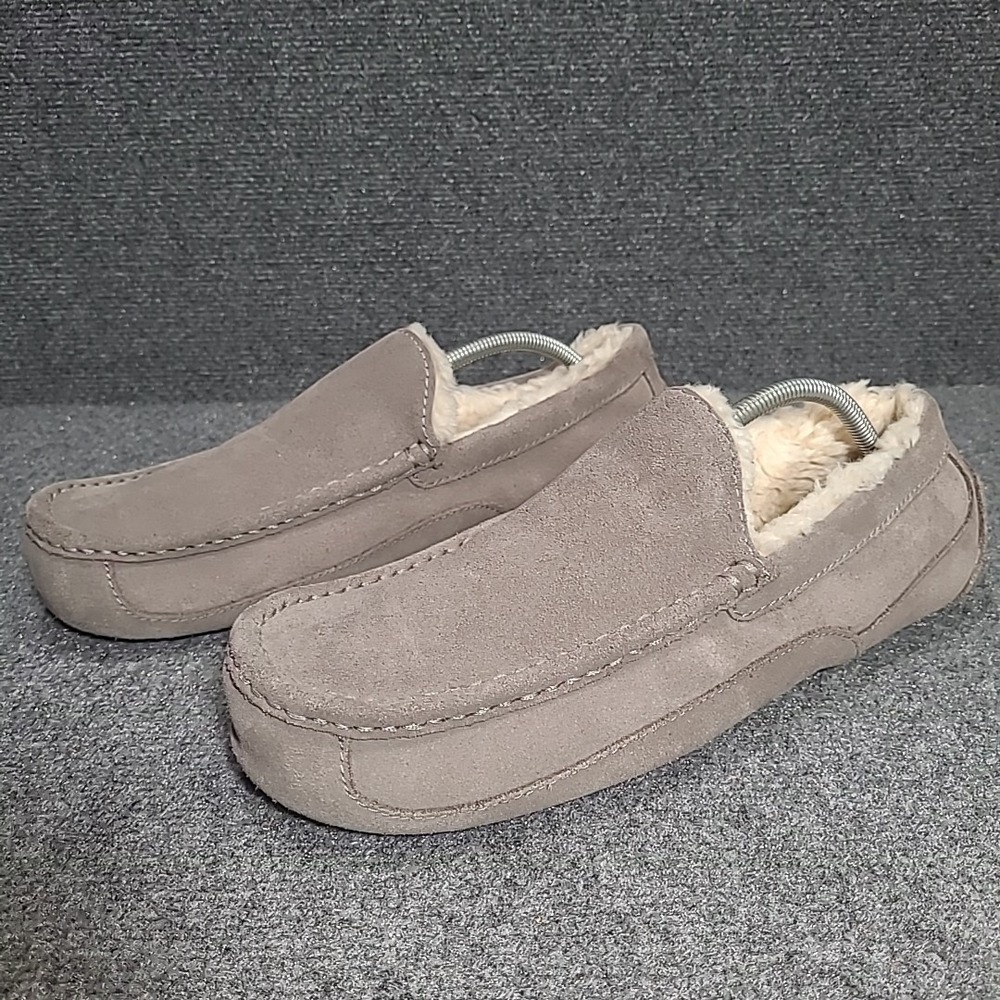 UGG Men's Ascot Shearling Slippers/Moccasins Gray Suede Size‎ 13 S/N 1101110